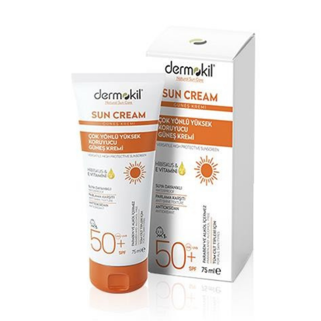 DERMOKİL Sun Cream-Çok Yönlü Yüksek Koruyucu Güneş Kremi50 SPF 75 ml
