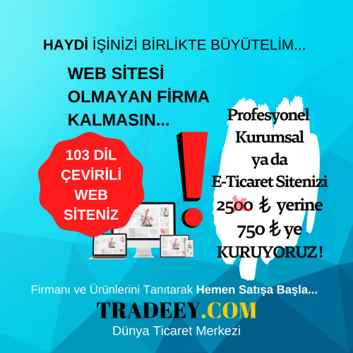 tradeey 'den Fırsat Web ya da  E -Ticaret Siteniz
